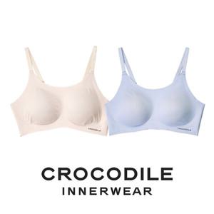 [크로커다일] 감탄브라 소프트핏 쉘론 스트랩 패드일체형 브라2종 라이트베이지 미스티