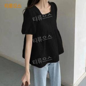 여성스러운 스퀘어넥 블라우스 0717 0724-04