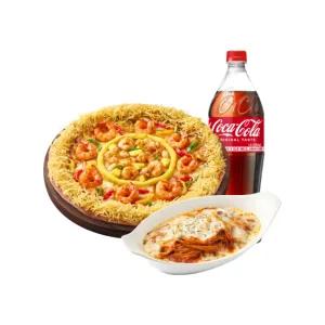 피자헛 더블 쉬림프 크런치 오리지널L+리치치즈파스타+콜라 1.25L