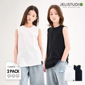 [2종세트]심플레이어드민소매티셔츠