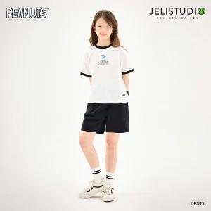 [피너츠]스누피와 라이너스 배색반팔상하복