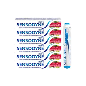 센소다인 시린이케어 치약, 오리지날 플러스 100g, 6개 + 젠틀 칫솔 1입,1개