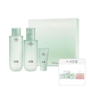 한율 어린쑥수분진정2종세트, 1개+증정(어린쑥 3종 키트, 1개+토너 18ml, 1개+크림 10