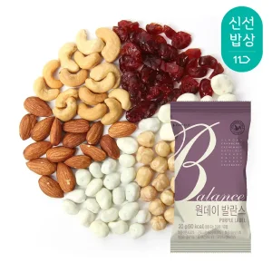 [산과들에] 하루견과 원데이발란스퍼플 100봉 낱봉 + 환타지믹스너트 380g / 견과 견과