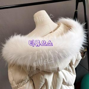 라쿤털 여우털 리폼 폭스퍼 모자털 교체 페이크 패딩 후드 티류으스