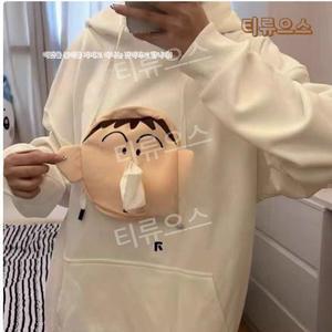 맹구 콧물 후드 오버핏 맨투맨 티셔츠 홈웨어 티류으스