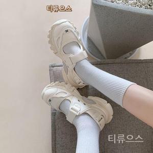 더구두 둥근코 통굽 샌들 운동화 티류으스