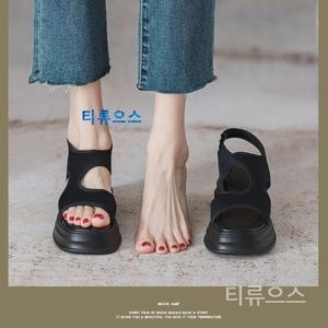 여자 부드러운 쿠션 키높이 통굽 샌들 캐주얼 운동화 티류으스