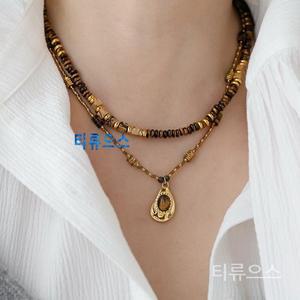 호안석목걸이 염주 목걸이 팬던트 원석 데일리 티류으스