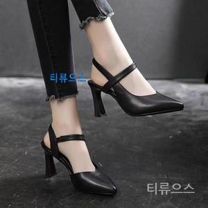 여성하이힐 우아한 부드러운 가죽 스틸레토 미드 힐 6cm 티류으스