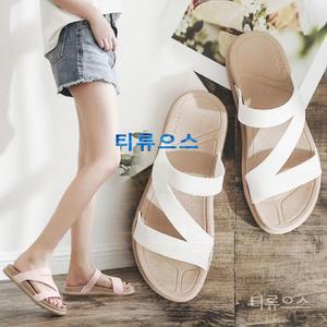 슬리퍼 여 패션 여름 비치화 미끄럼 방지 외출 뮬러 슈즈 인플루언서 인스 샤워 코디