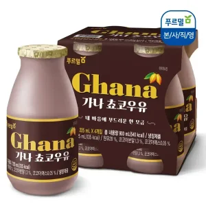 [내일도착]푸르밀 가나 초코우유 225ml, 16개
