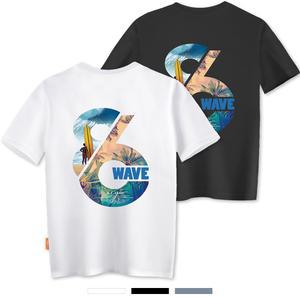 엘라모 웨이브 반팔 티셔츠 남녀공용 빅사이즈 S~4XL