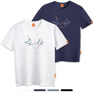 엘라모 클라우드씨 반팔 티셔츠 남녀공용 빅사이즈 S~4XL