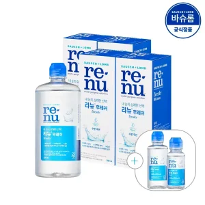 [공식] 바슈롬 리뉴 후레쉬 렌즈세척액 500ml x4개 + 120ml (+60ml)