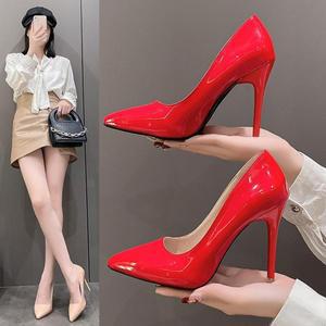 레드힐 웨딩 스틸레토 여성 뾰족구두 9cm 빅사이즈 6cm 슈즈 기념일 7cm 하이힐 빨강