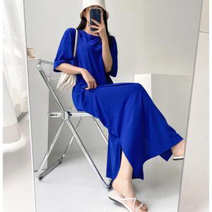 메르시 롱 트임 원피스 4color / 여름 맥스 시원한 베이직 데일리 등원룩