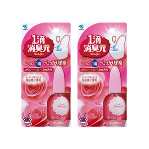 고바야시 쇼슈겐 휴대용 화장실 변기 향수 스위트로즈향, 20ml 2개