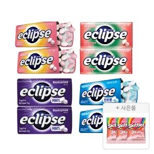 이클립스 피치 34g, 2개 + 워터멜론 30g, 2개 +  페퍼민트 34g, 2개 +블랙커런트 35g