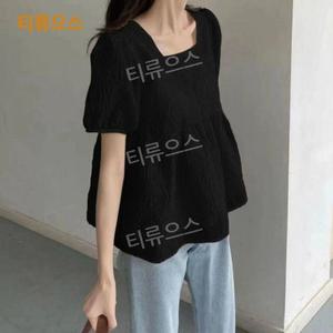 여성스러운 스퀘어넥 블라우스 0717 0724-04