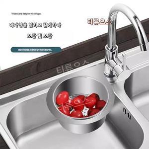 304 스테인리스 물빠짐 바구니 싱크대 코너바스켓 음식물쓰레기바구니 찜하기 티류으스