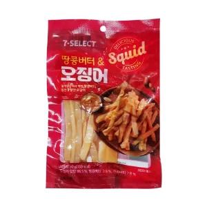 [소비기한 25.10.09] 정화 땅콩버터&오징어 50gX5 편의점 주전부리 건어물 반건조 오징