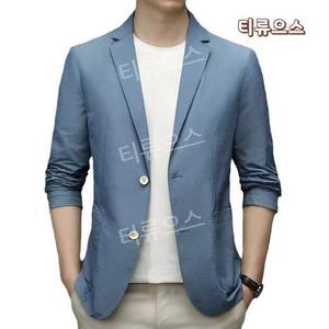 스 실크 정장 여름 남성 양복 스판 하객룩 셋업 자켓 세트 머아우터자외선냉감세미 티