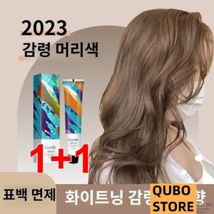 2P 탈색 프리 염색약 헤이즐넛 그레이 헤이즐넛 그레이브라 2개