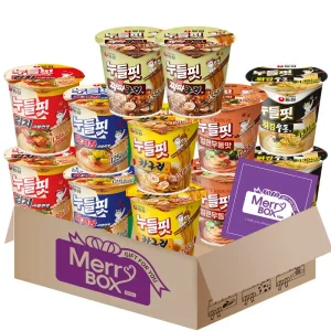 메리박스 누들핏1호 12개(튀김우동2+얼큰우동2+짜파구리2+육개장사발2+김치사발2+카구