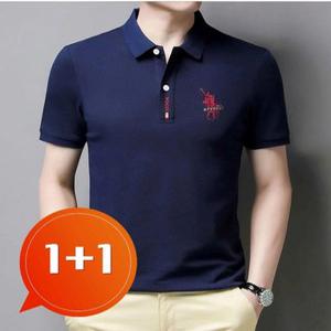 (1+1)남성 반팔 폴로티 반팔면티 카라티 카라셔츠 비즈니스 폴로 셔츠 단색 티셔츠 신