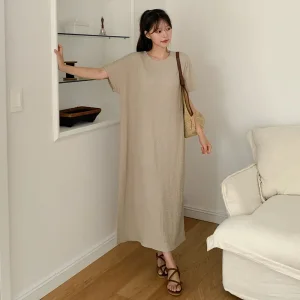[제작] 싱글리 링클 롱 원피스 82934 빅사이즈 여성의류