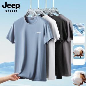 JEEP 지프 남성 여름 라운드 반팔티셔츠/면티/무지/기본티/M-4XL/헬스복