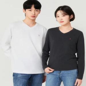 여성 레귤러핏 브이넥 긴팔티 OP1KE402
