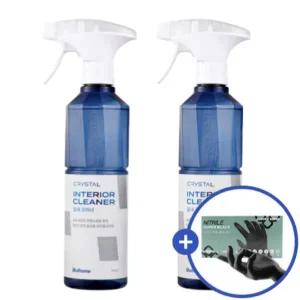 [T멤15,060원]불스원 크리스탈 실내크리너 500ml 2개+(세차용 니트릴 장갑 10매 증정)