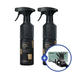 [T멤19,070원][1+1]불스원 크리스탈 코트 플러스 500ml 2개입+(세차용 니트릴 장갑 10