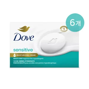 6개 Dove 도브 뷰티 바 비누 센서티브 106g 미국산
