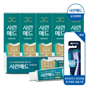 부광 시린메드 검케어 민트 125g 6개 + 안티프라그 프리미엄 칫솔 초극세모 1개