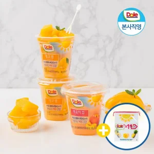 [Dole] 후룻컵 6입+폴리백 / 후룻볼 간편 컵과일 (알로코코,파인애플, 복숭아, 망고,
