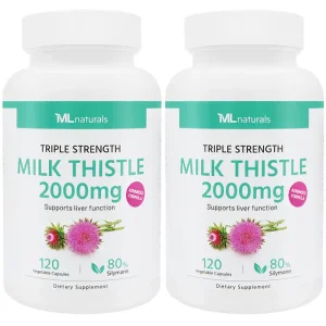 2병 마이라이프 내추럴스 밀크씨슬 실리마린 2000mg 120 야채캡슐