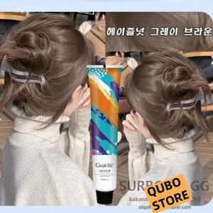 2P 헤이즐넛 그레이 탈색 프리 약 식물성 약 두피자극없는 순한염색약 바르는염색약 헤