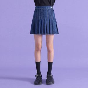 [디디오] G.벨릿스 데님 플리츠 스커트 GXUSK04