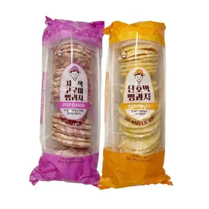 [내일도착] 고구마뻥과자 2봉+단호박뻥과자 2봉, 90g 총 4봉