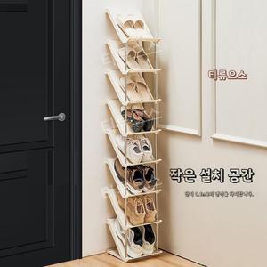 미노스토리 다층 공간절약 틈새 수납신발장 S04 항공운송 티류으스