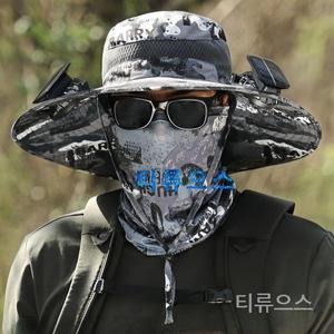 타임세일 충전식 팬 차양모 아웃도어 차양모자 자외선차단 태양열 선풍기 모자 USB 선