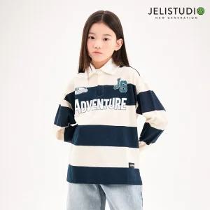 보더스트라이프럭비카라티셔츠