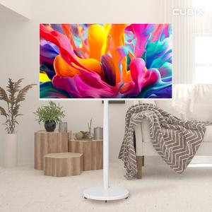 [으뜸효율]무빙큐빅스 4K UHD QLED 43인치 화이트에디션 삼탠바이미 X1 스마트TV 중소