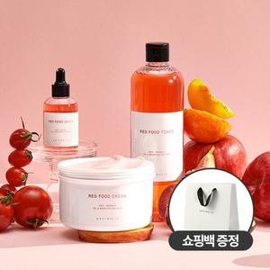 [쇼핑백증정] 레드푸드 모공탄력 3종SET (대용량 토너+세럼+크림)