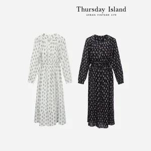 [Thursday Island] 체스트 턱 래글런 원피스(T232MOP538W)