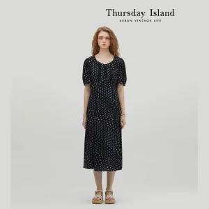 [Thursday Island] 다이아몬드 네크라인 원피스(T234MOP262W)