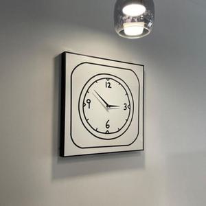 인테리어 벽시계 무소음 손글씨 디자인 벽걸이 거실 화이트 30x30cm